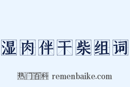 湿肉伴干柴组词是什么意思的图片